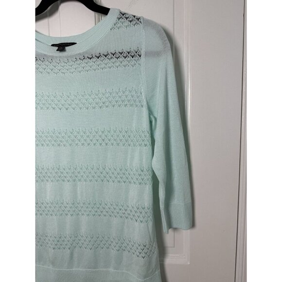 Banana Republic Pale Mint Knit 3/4 Sleeve Sweate Women’s Small EUC - Picture 7 of 9